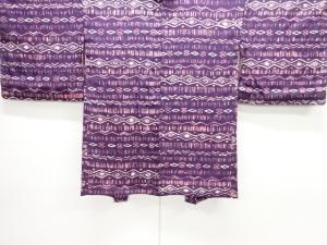 未使用品　変わり横段に幾何学模様羽織